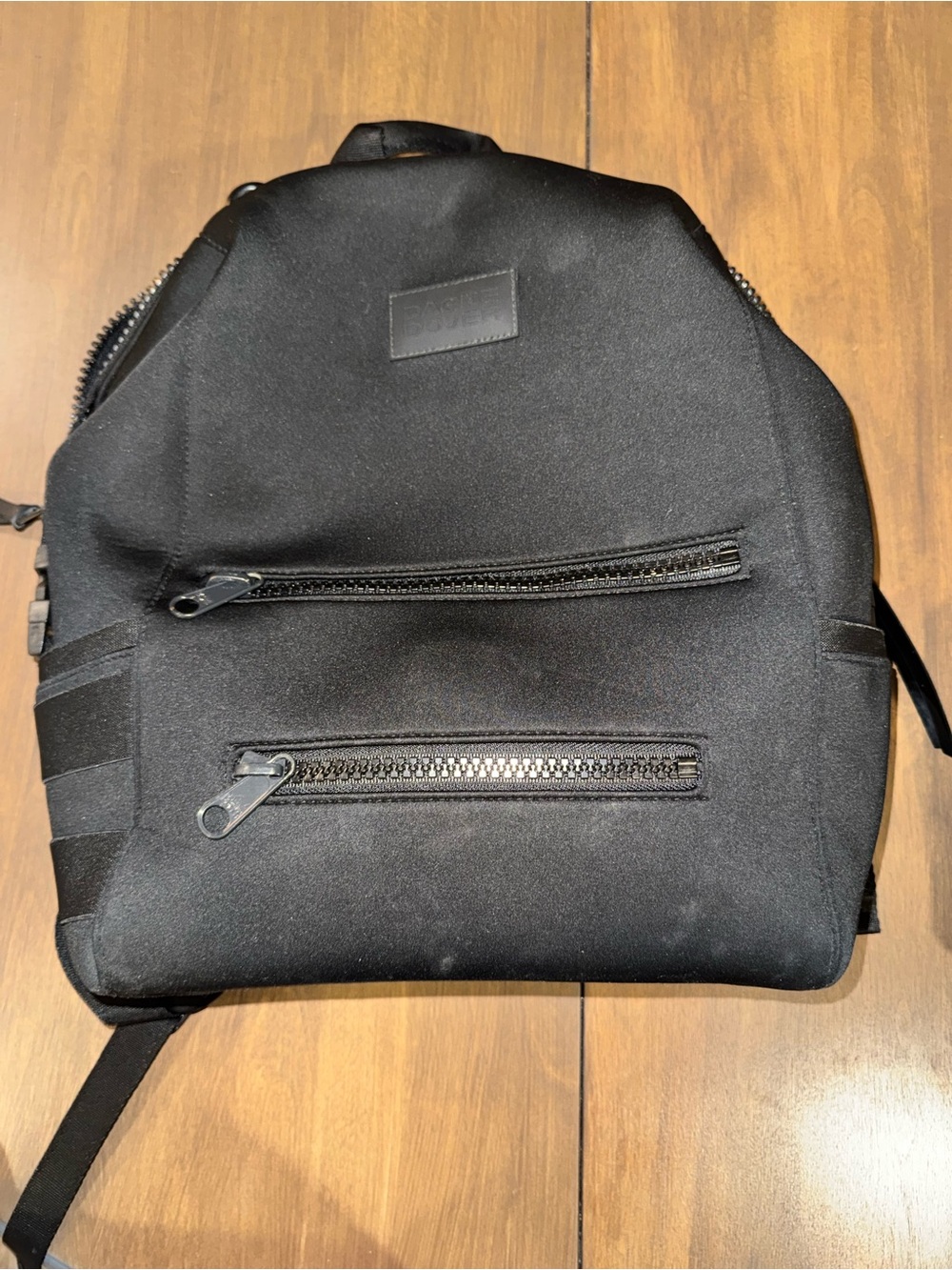 Dagne Dover Black Kids Backpack with Dual Front Zips